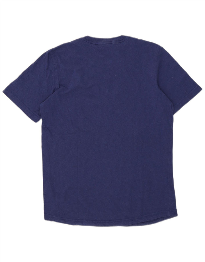 T-shirt grafica da uomo Adidas Top in cotone blu medio