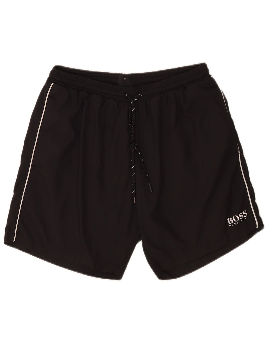 Pantaloncini da bagno da uomo Hugo Boss, poliestere nero medio