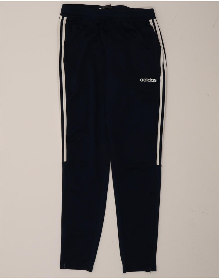 Pantaloni da tuta da uomo Adidas medi in poliestere blu navy