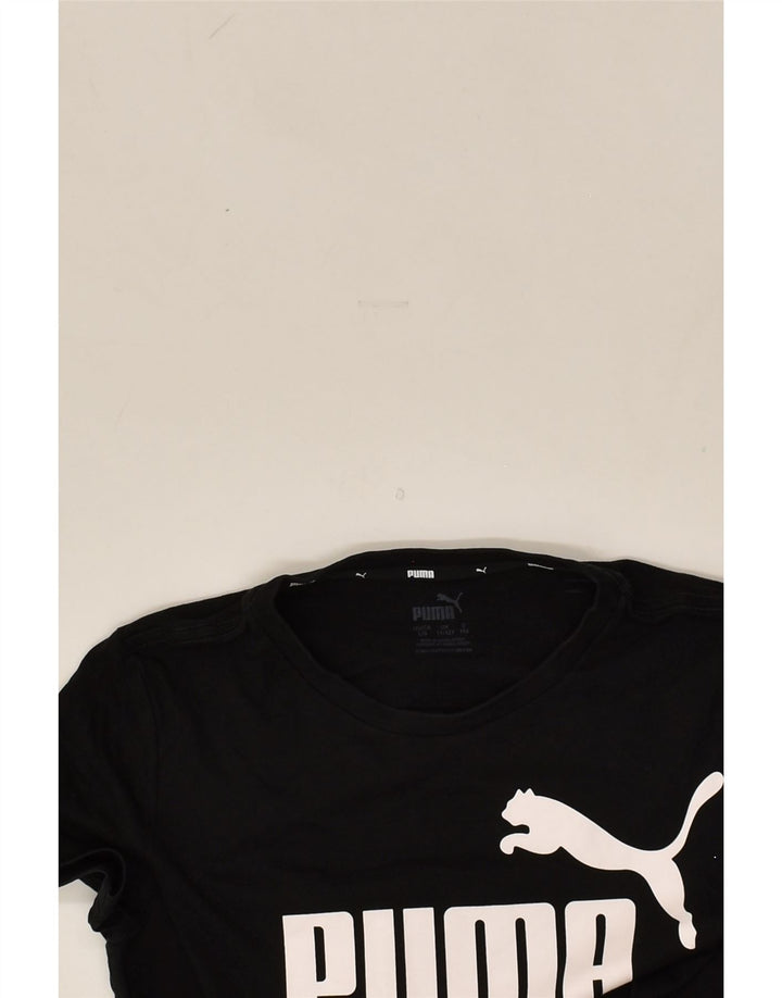 PUMA Boys Graphic T-Shirt Top 11-12 Years Black | Vintage Puma | Thrift | Second-Hand Puma | Used Clothing | Messina Hembry 