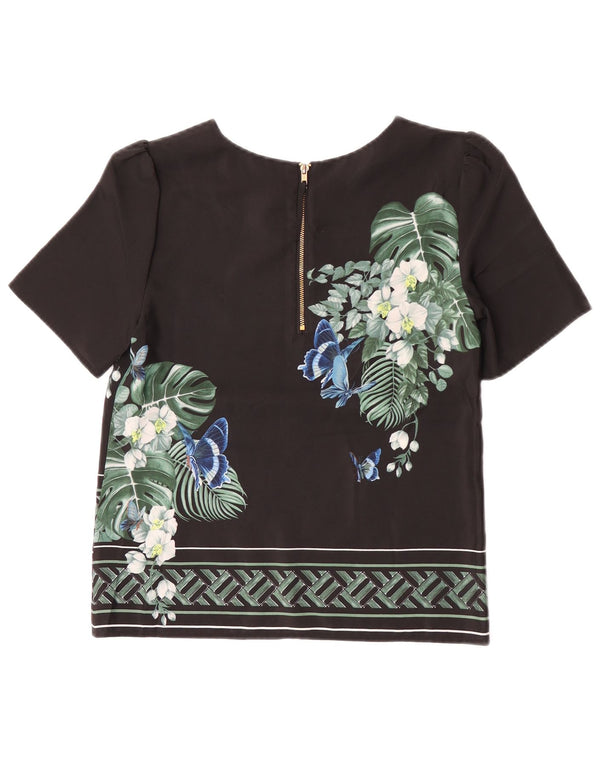 Camicetta da donna Oasis Top UK 6 XS Poliestere floreale nero