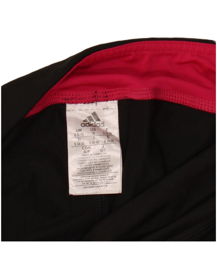 Leggings Adidas Climalite Capri da donna UK 8/10 Piccolo poliestere nero