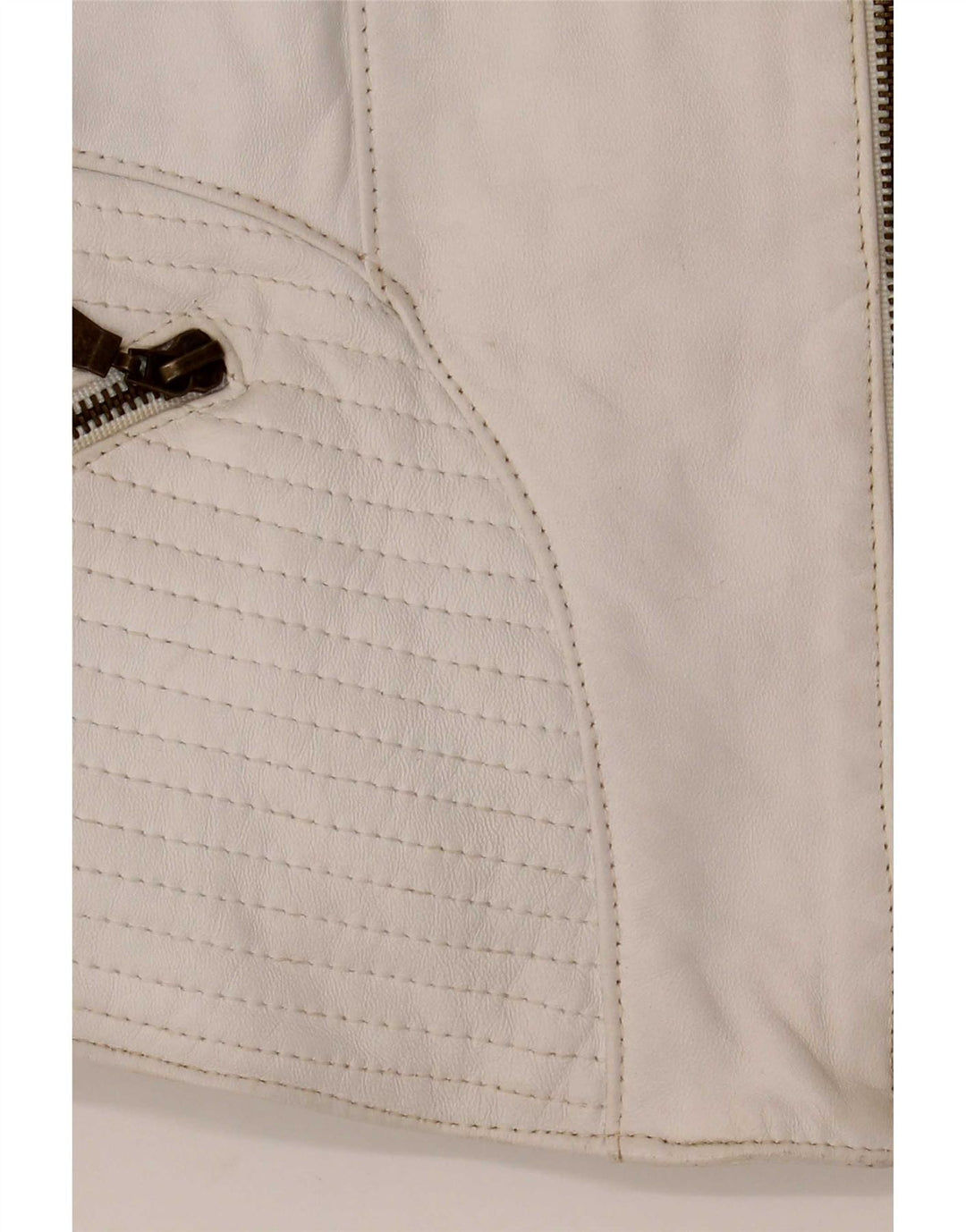 Giacca da corsa in pelle da donna Schegge IT 52 2XL Bianca
