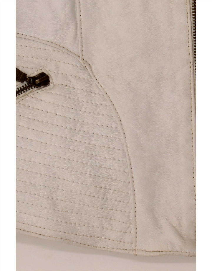 Giacca da corsa in pelle da donna Schegge IT 52 2XL Bianca