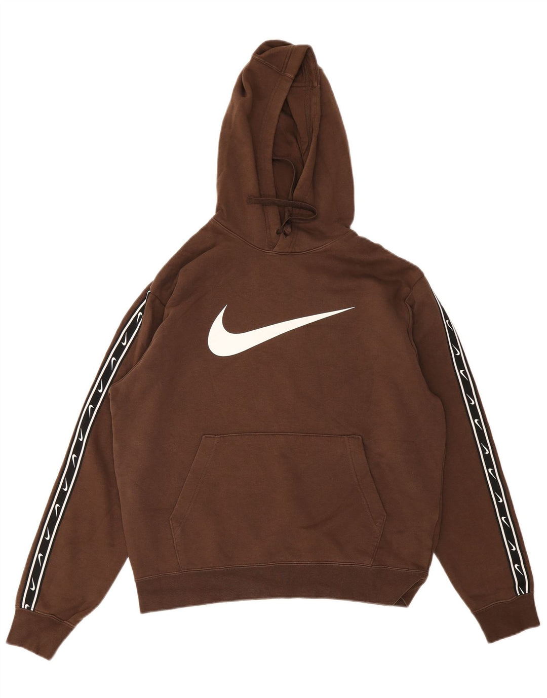 Felpa con cappuccio grafica Nike da uomo in cotone marrone medio