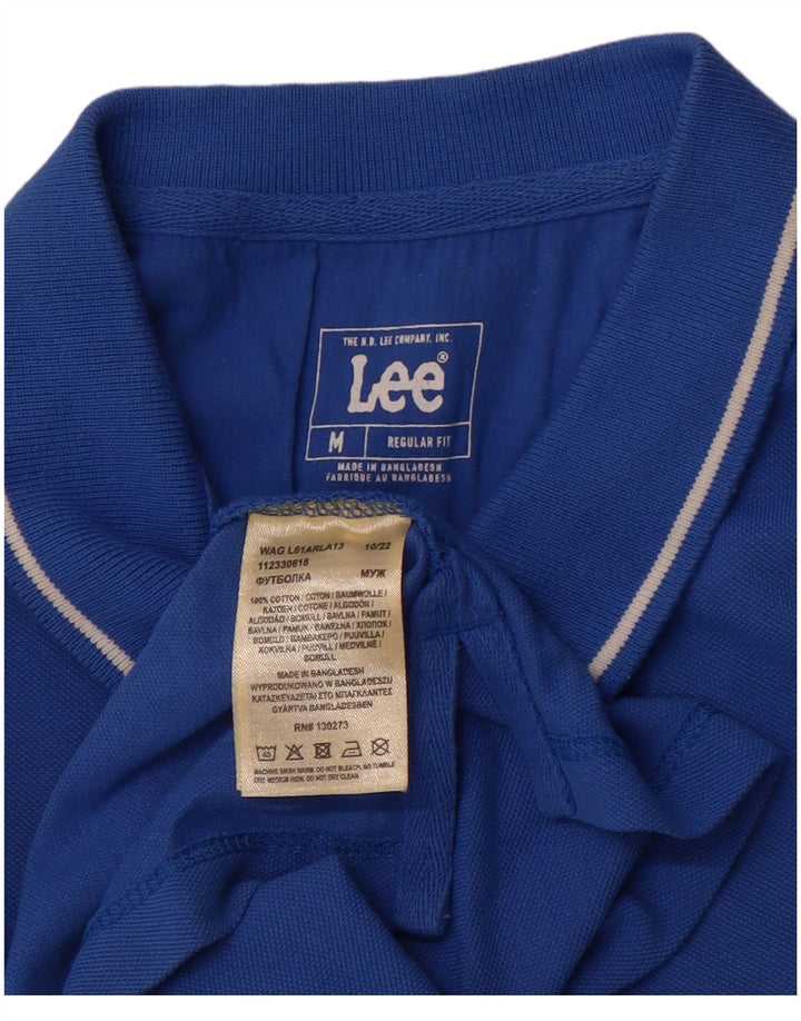 Polo LEE da uomo vestibilità regolare in cotone blu medio