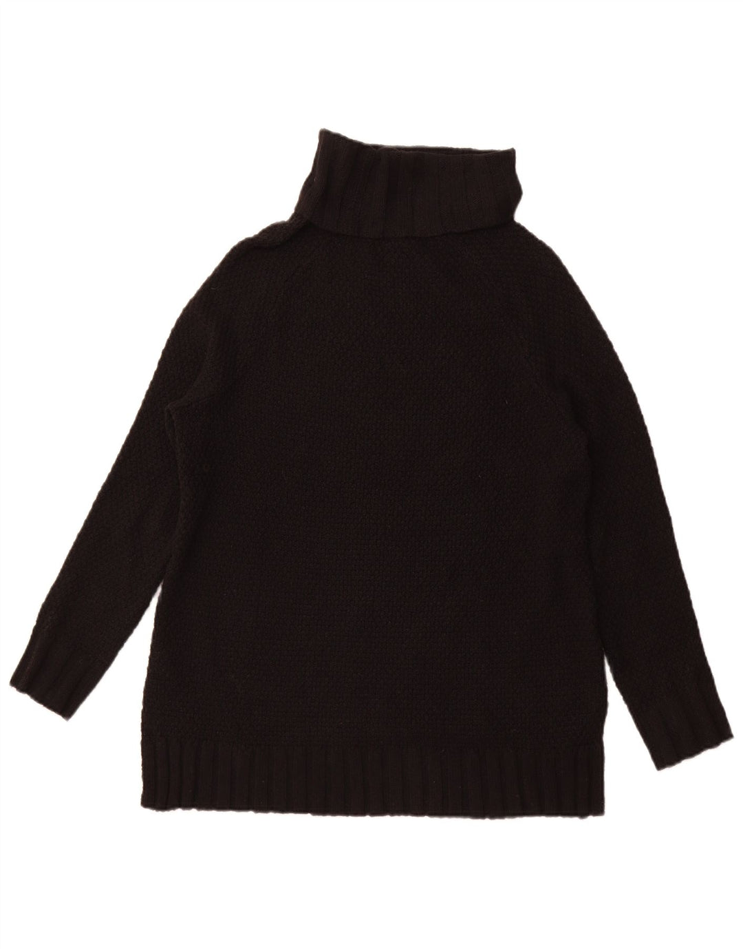 PATAGONIA Maglione oversize da donna con collo alto e collo alto UK 10 Piccolo Nero