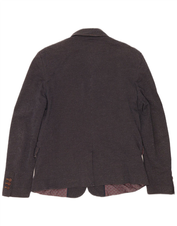 Giacca blazer da uomo a 2 bottoni Ted Baker taglia 5 XL cotone blu navy