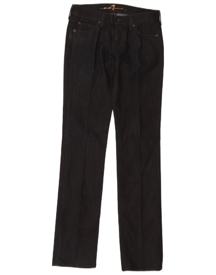 Jeans dritti da donna 7 For All Mankind W26 L34 cotone nero