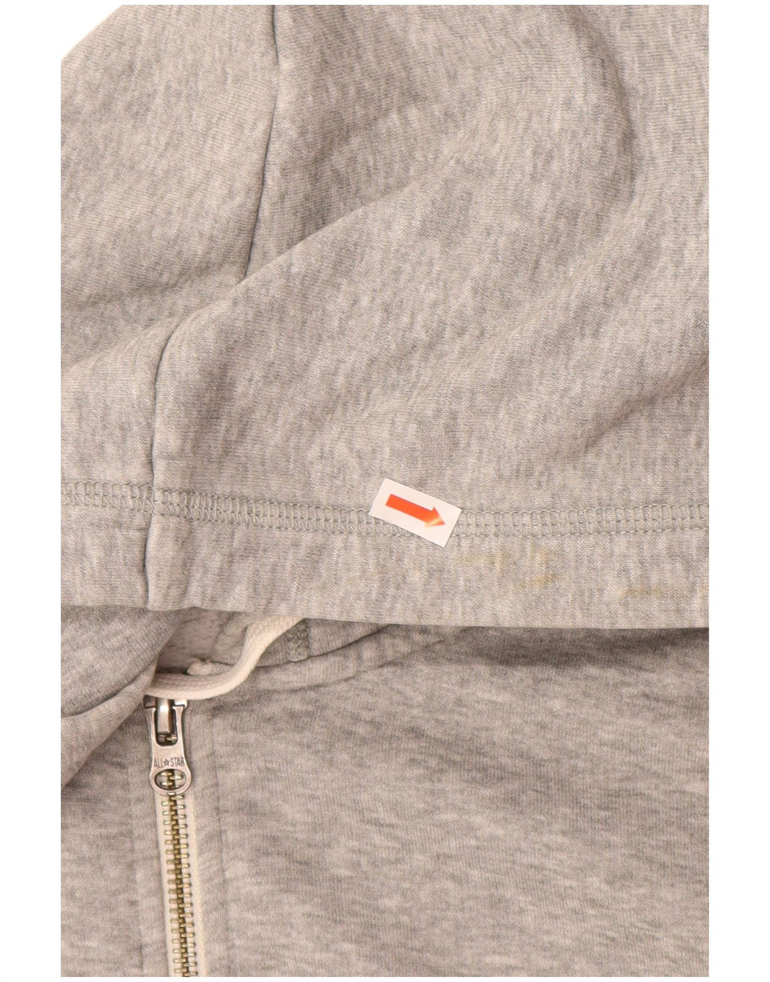 CONVERSE Maglione con cappuccio e zip All Star da uomo piccolo in cotone grigio