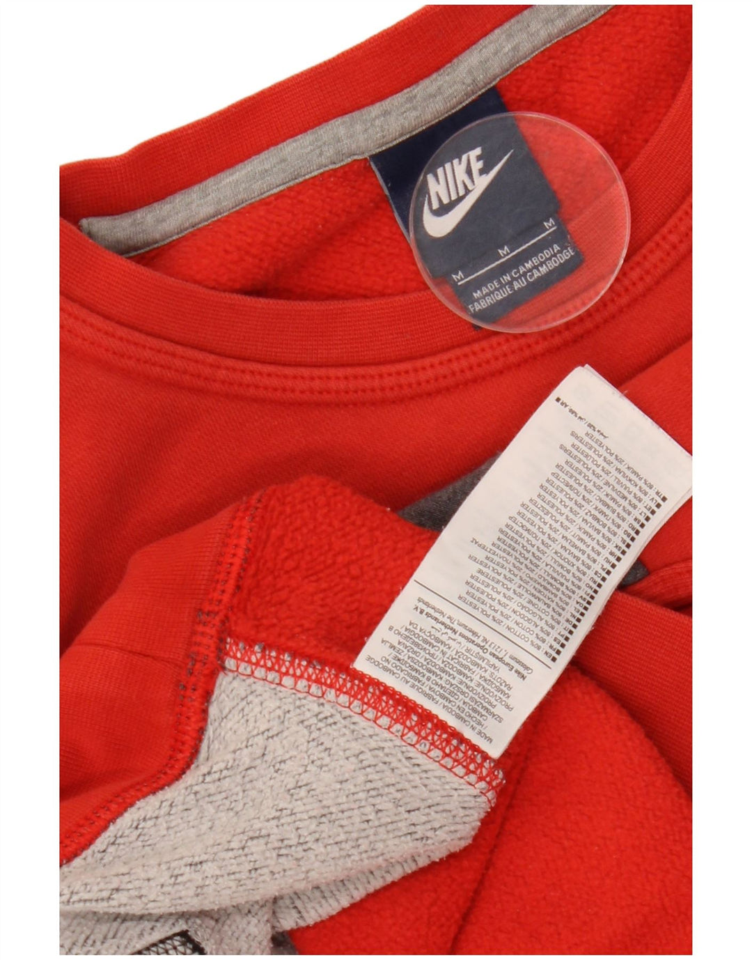NIKE Felpa con grafica da uomo Maglione in cotone color block rosso medio