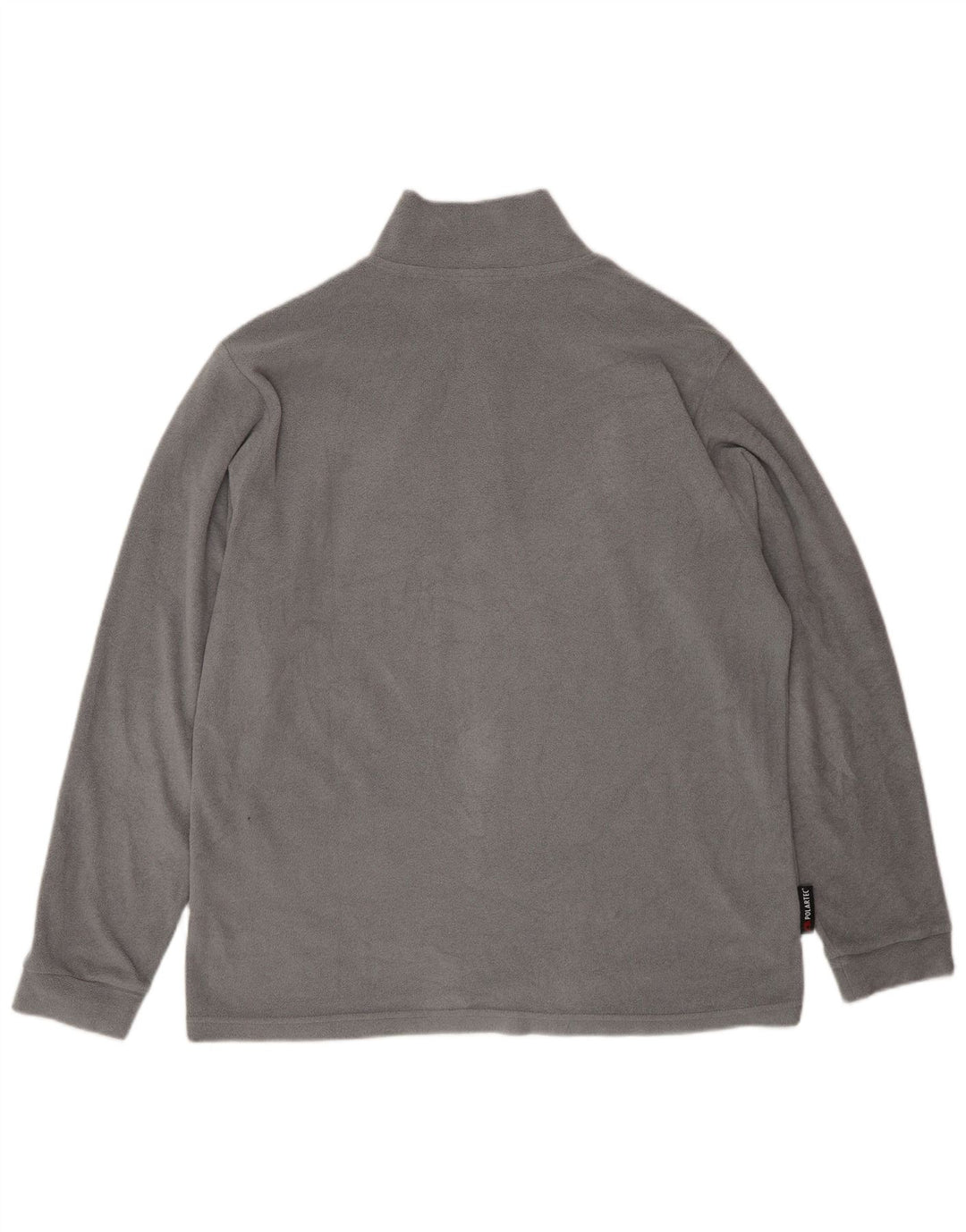 Maglione in pile da uomo con zip e collo Invicta, grande, in poliestere grigio