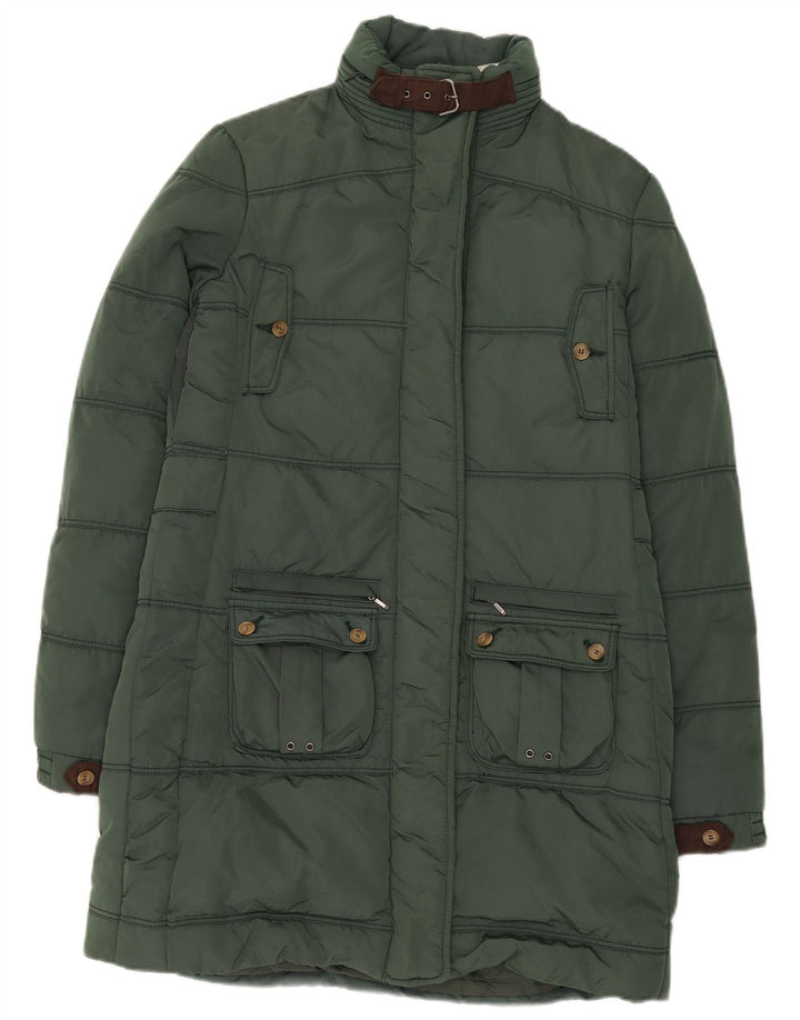 Cappotto imbottito con cappuccio da donna Murphy & Nye UK 16 grande verde