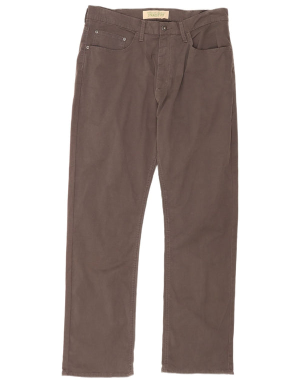 Pantaloni casual dritti da uomo Wrangler W34 L32 cotone grigio
