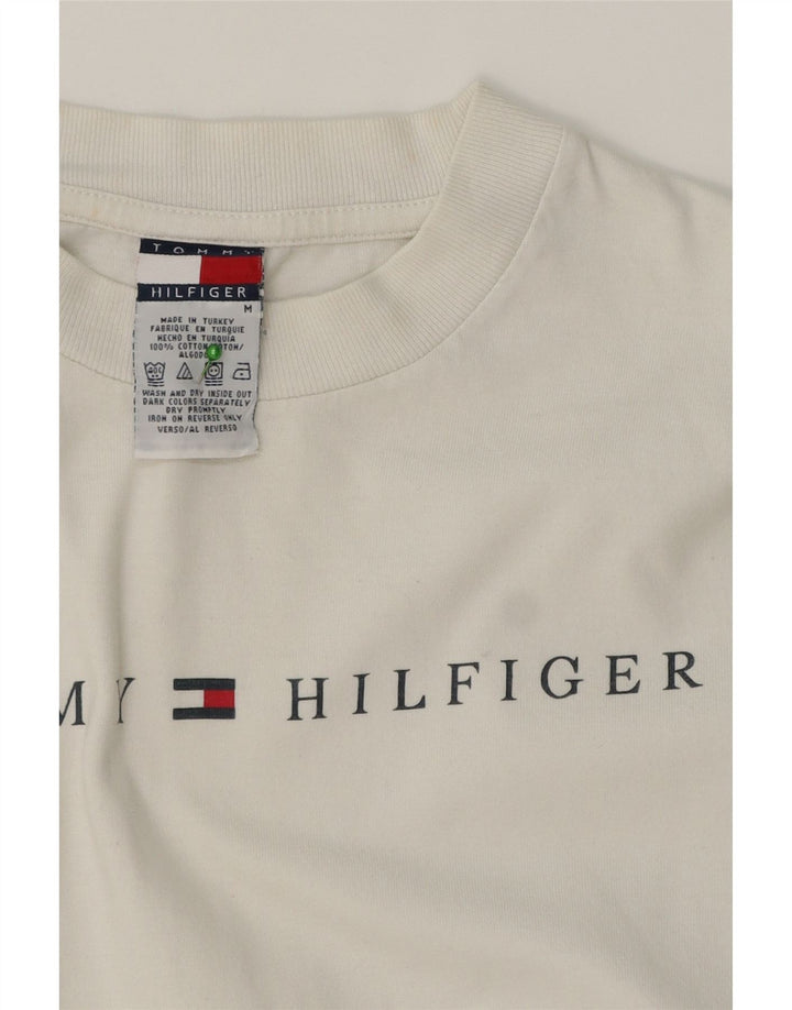 Tommy Hilfiger Ragazzi Graphic Top Manica Lunga 13-14 Anni Cotone Bianco Medio