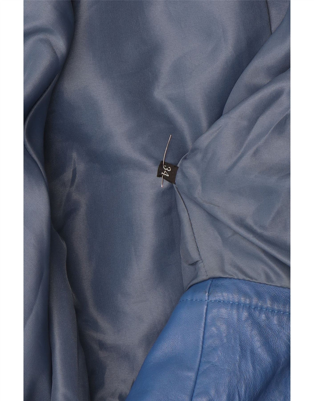 Giacca in pelle oversize da donna vintage EU 34 XS Blu