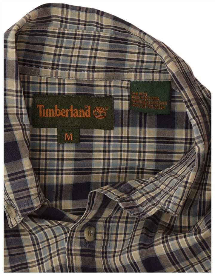 Camicia da uomo Timberland in cotone a quadri blu medio