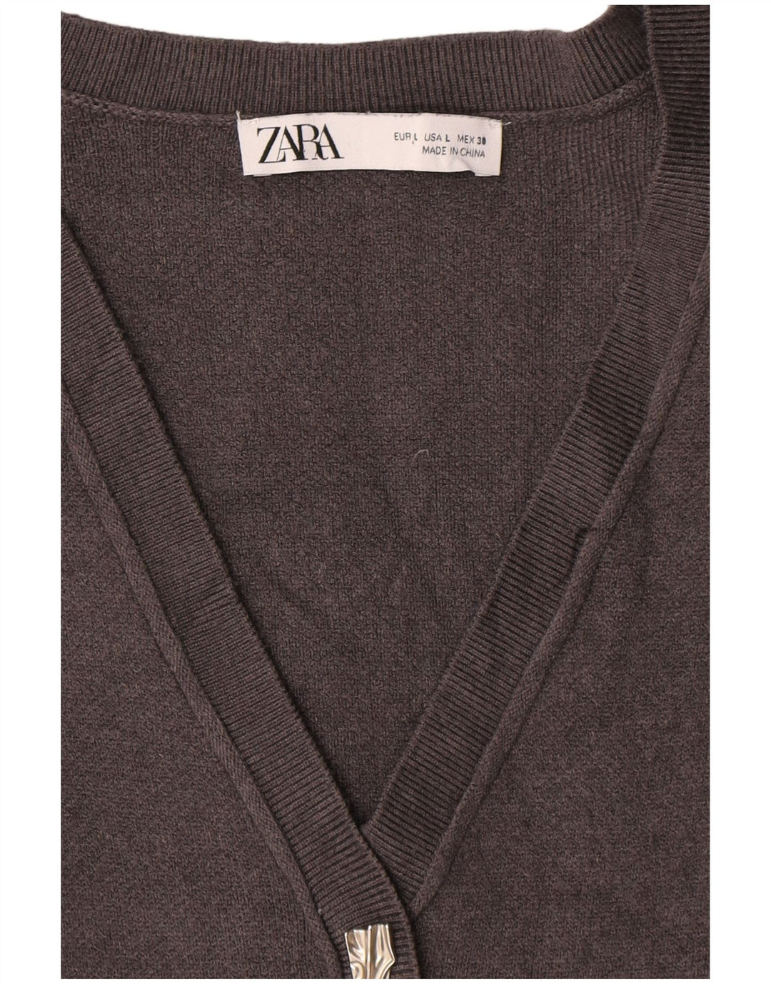 Abito maglione Zara da donna UK 14 grande grigio