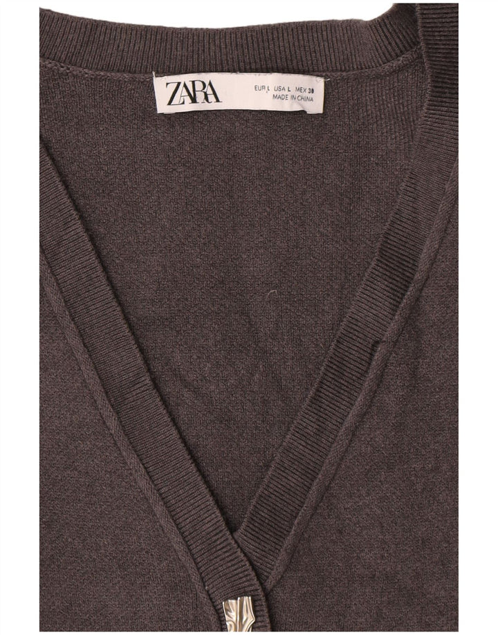 Abito maglione Zara da donna UK 14 grande grigio
