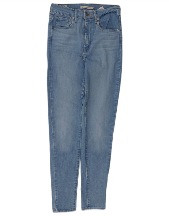 LEVI'S Jeans super skinny da donna con altezza del miglio W27 L28 cotone blu