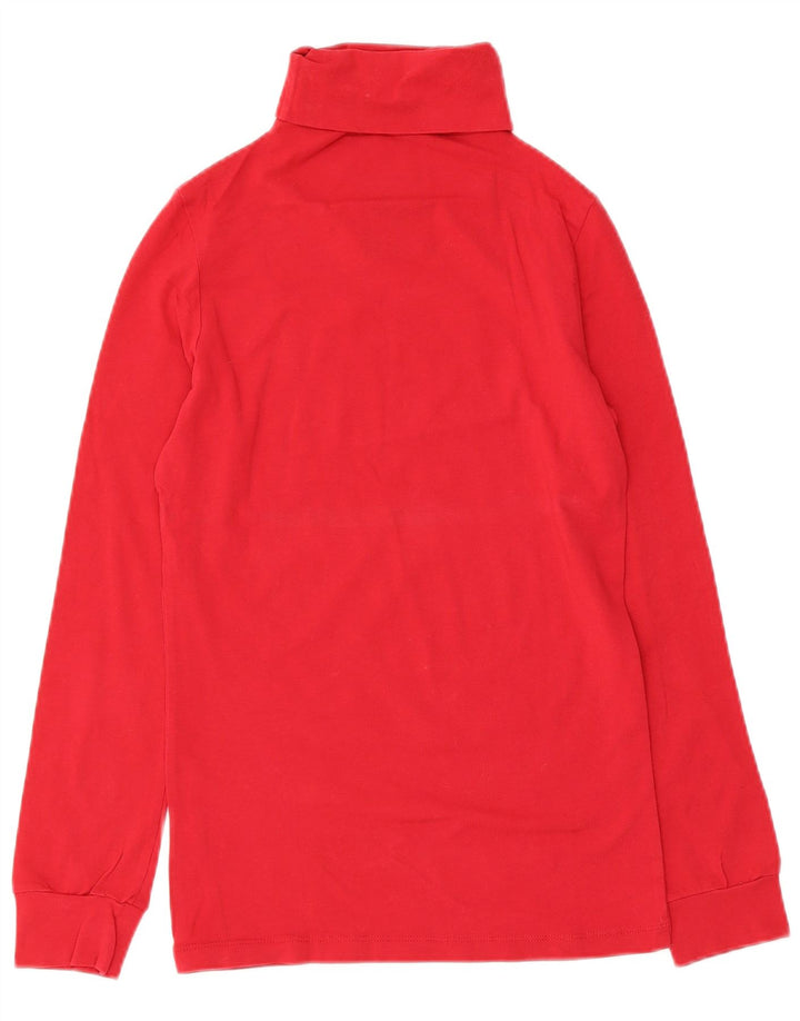 Guess Top grafico da donna a maniche lunghe UK 14 Large Rosso Cotone