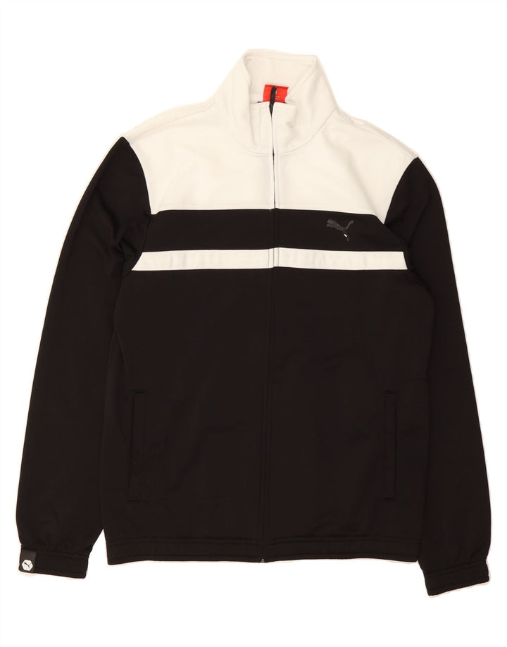 PUMA Mens Tracksuit Top Jacket Small Black Colourblock Polyester Vintage Puma and Second-Hand Puma from Messina Hembry 