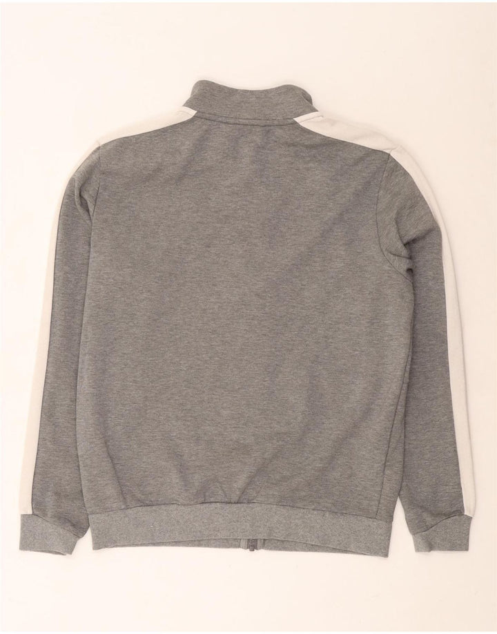 Giacca da tuta da uomo PUMA in cotone color block grigio medio