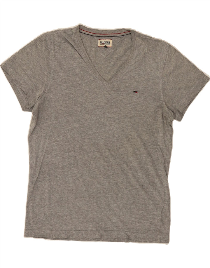 TOMMY HILFIGER Mens T-Shirt Top Small Grey Cotton Classic Vintage Tommy Hilfiger and Second-Hand Tommy Hilfiger from Messina Hembry 