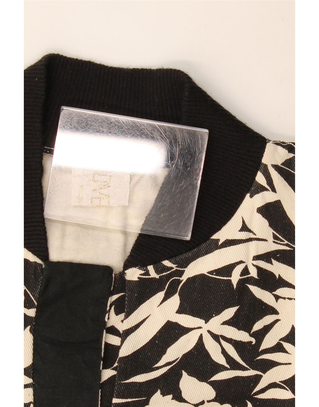 Felpa da donna vintage maglione UK 16 grande floreale nero