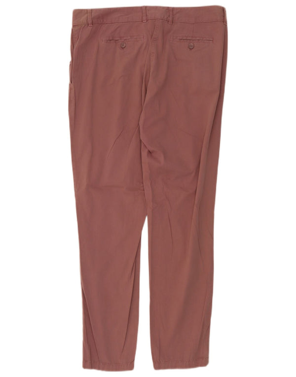 Pantaloni chino slim da donna Marks & Spencer UK 14 Large W36 L30 Cotone rosa