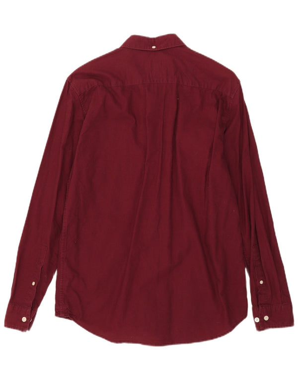Camicia slim fit da uomo Jack Wills piccola in cotone bordeaux