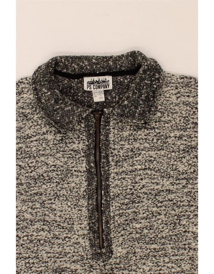 PS COMPANY Mens Polo Neck Jumper Sweater XL Grey Polyacrylic Vintage PS Company and Second-Hand PS Company from Messina Hembry 