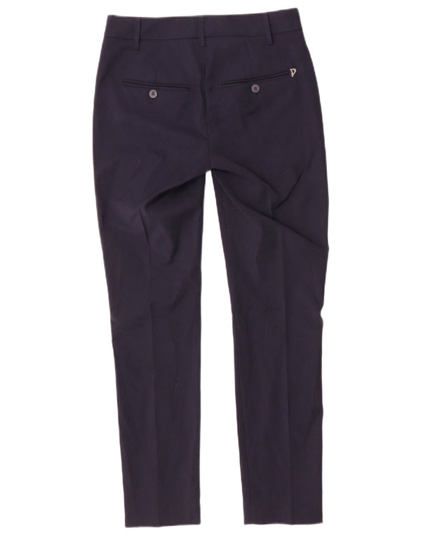 Pantaloni da abito slim da donna Dondup W25 L27 poliestere blu navy