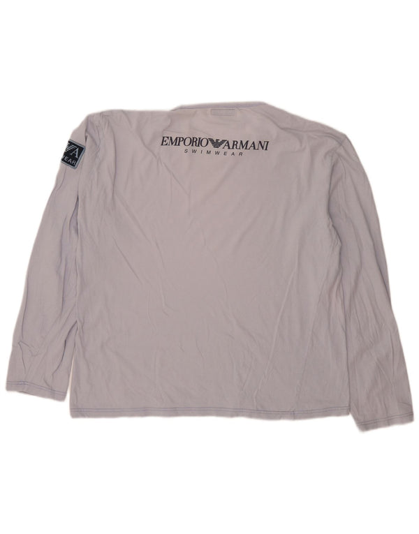 Top Emporio Armani Uomo Manica Lunga XL Cotone Blu