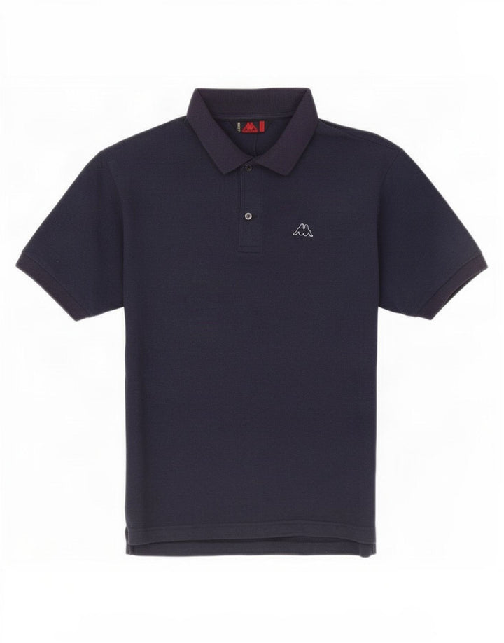 Polo Kappa Uomo Media Cotone Blu Navy
