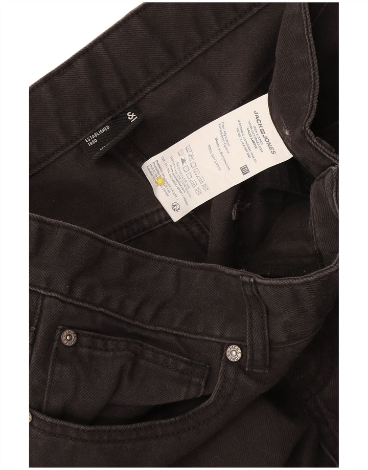 Jeans dritti da uomo Jack & Jones W32 L32 cotone nero