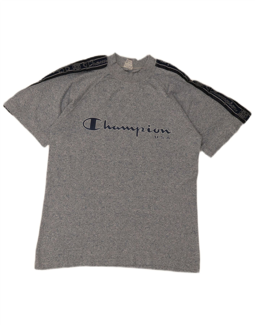 T-shirt grafica da uomo Champion Top piccola blu chiazzata