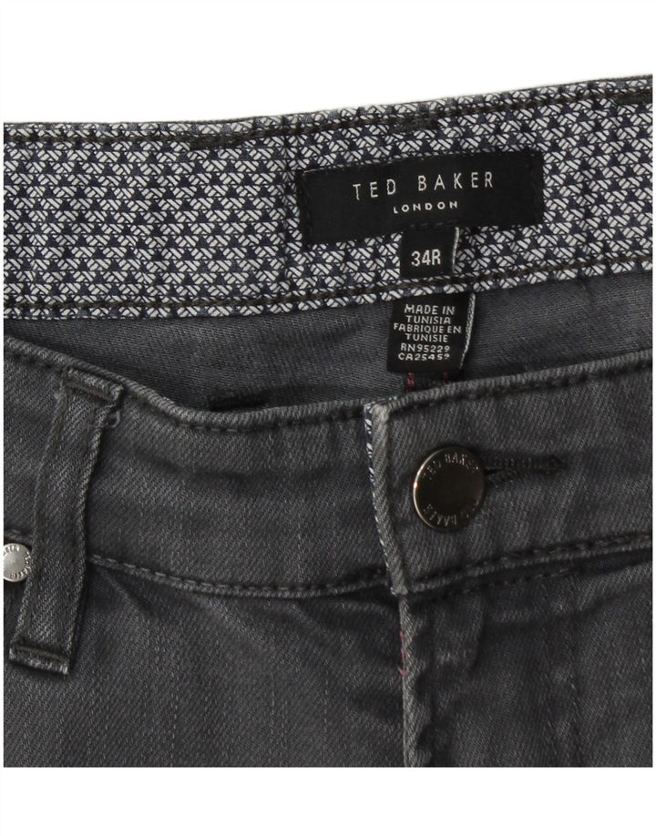 Pantaloni casual skinny da uomo Ted Baker W34 L32 Grigi