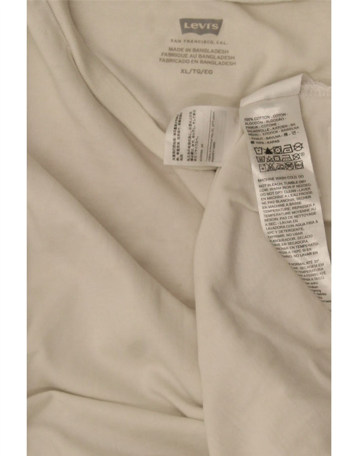 T-shirt grafica da uomo Levi's Top XL in cotone bianco