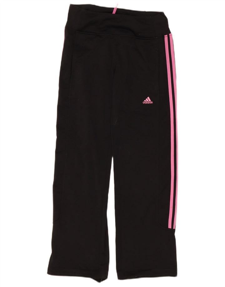 Pantaloni della tuta da donna Adidas UK 10 piccoli poliestere nero