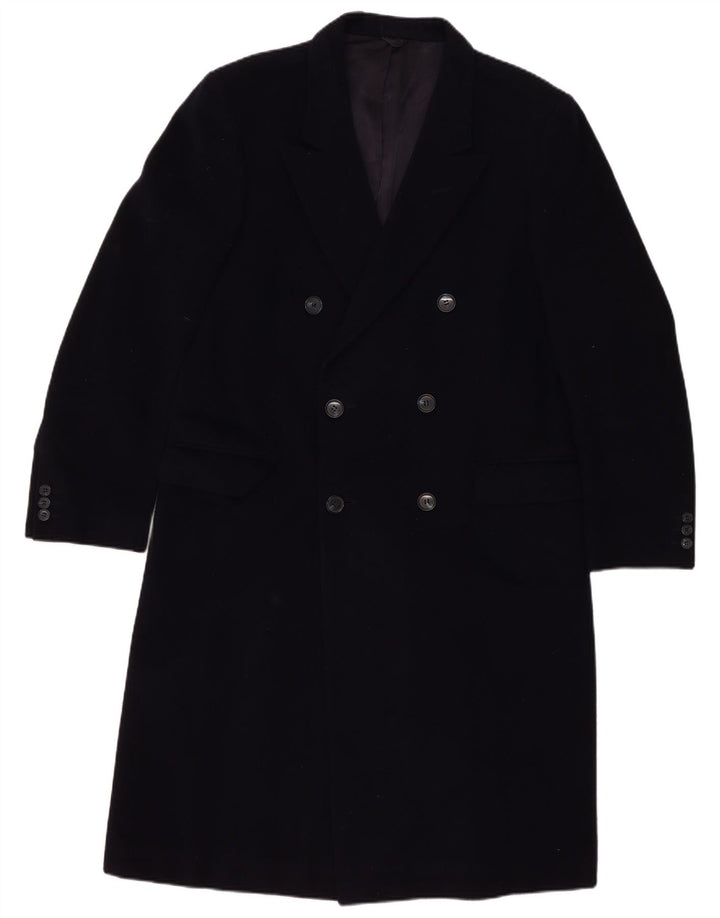 Cappotto doppiopetto da uomo Sespi UK 38 Lana vergine blu navy medio