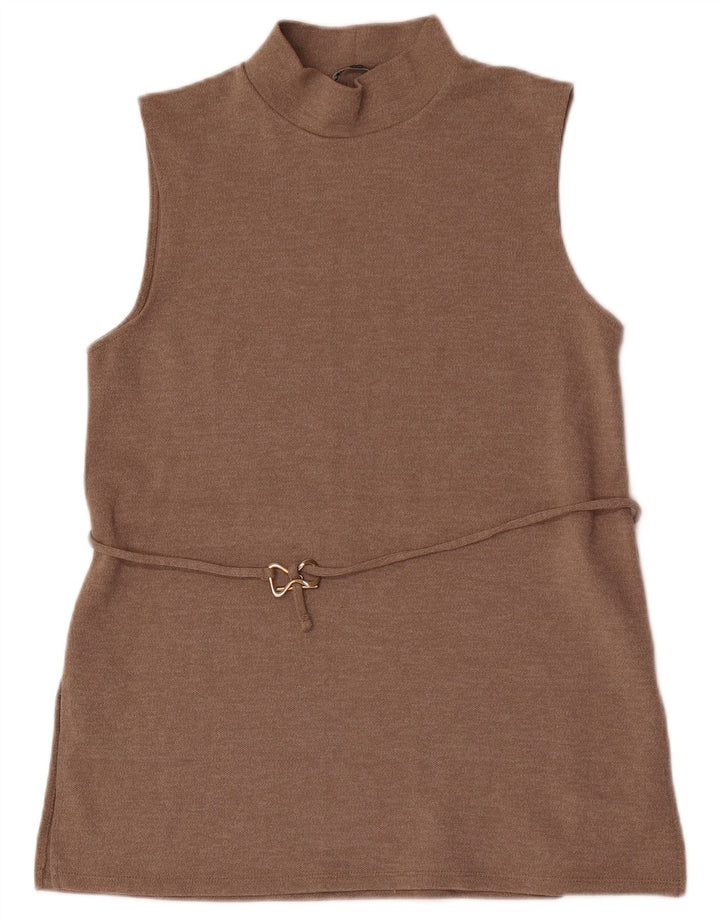 Canotta da donna Zara UK 12 Poliestere marrone medio