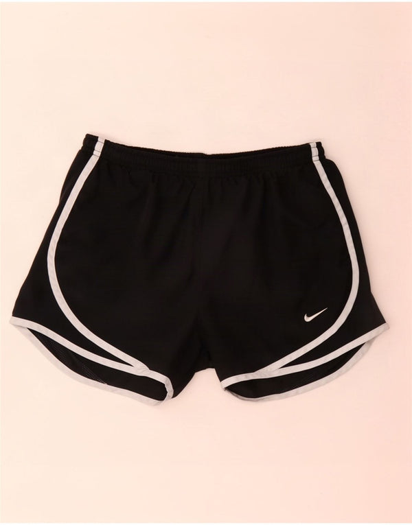 Pantaloncini sportivi Nike da donna Dri Fit UK 6 XS poliestere nero