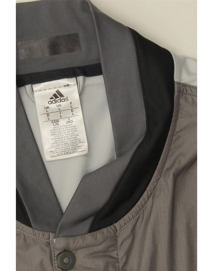 Giacca da ginnastica da uomo Adidas Climacool Graphic, giacca grande, colore grigio