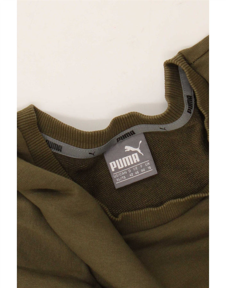 Felpa grafica da donna Puma Jumper UK 16 Large Khaki