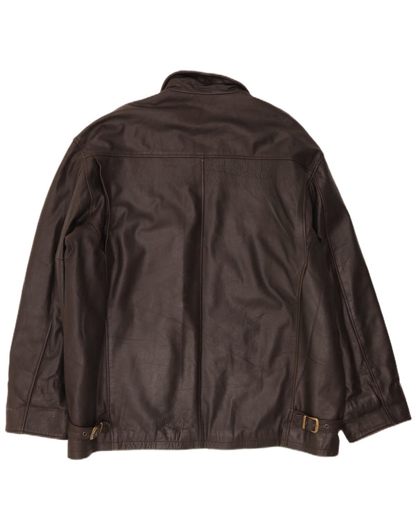 Giacca in pelle da uomo Sharon Furs UK 44 2XL Marrone