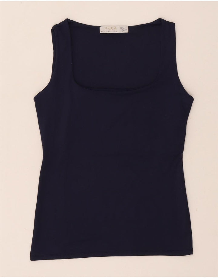 Canotta Zara da donna UK 12 medio blu navy