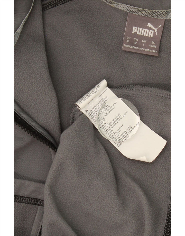 PUMA Mens Tracksuit Top Jacket Small Grey Polyester