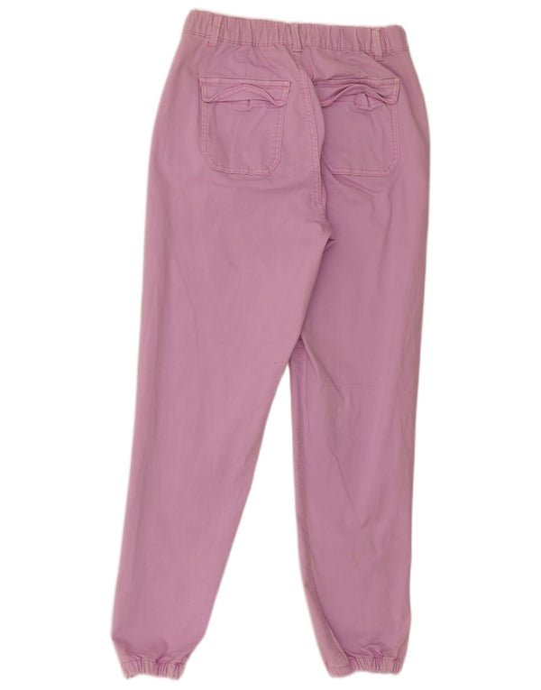 Pantaloni chino da jogging da donna Marks & Spencer UK 10 piccoli W28 L28 Rosa