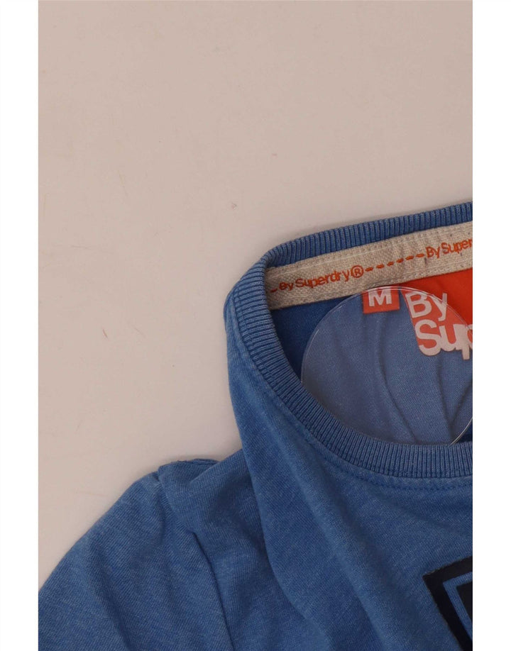 T-shirt grafica da uomo Superdry Top in poliestere blu medio